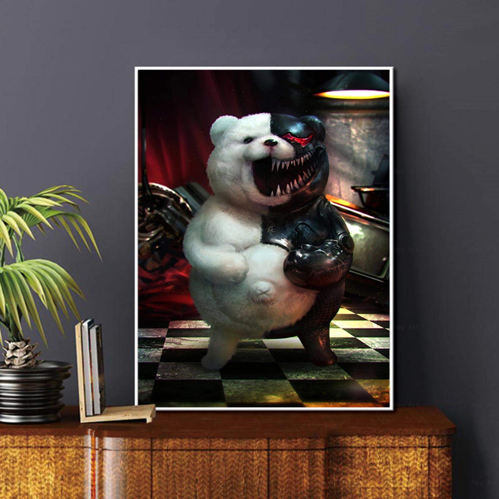 Amazon.co.jp: ダンガンロンパモノクマホラーポスター装飾画キャンバス